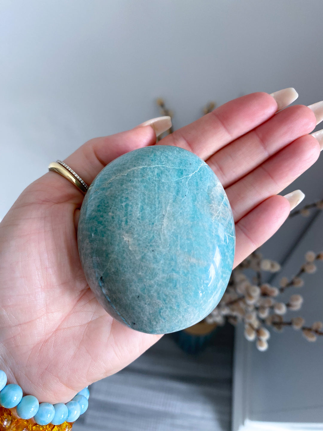 XL Rounded Amazonite Palm #4