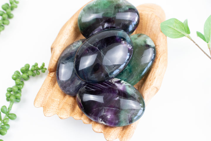 Imperfect Rainbow Fluorite Palm Stone