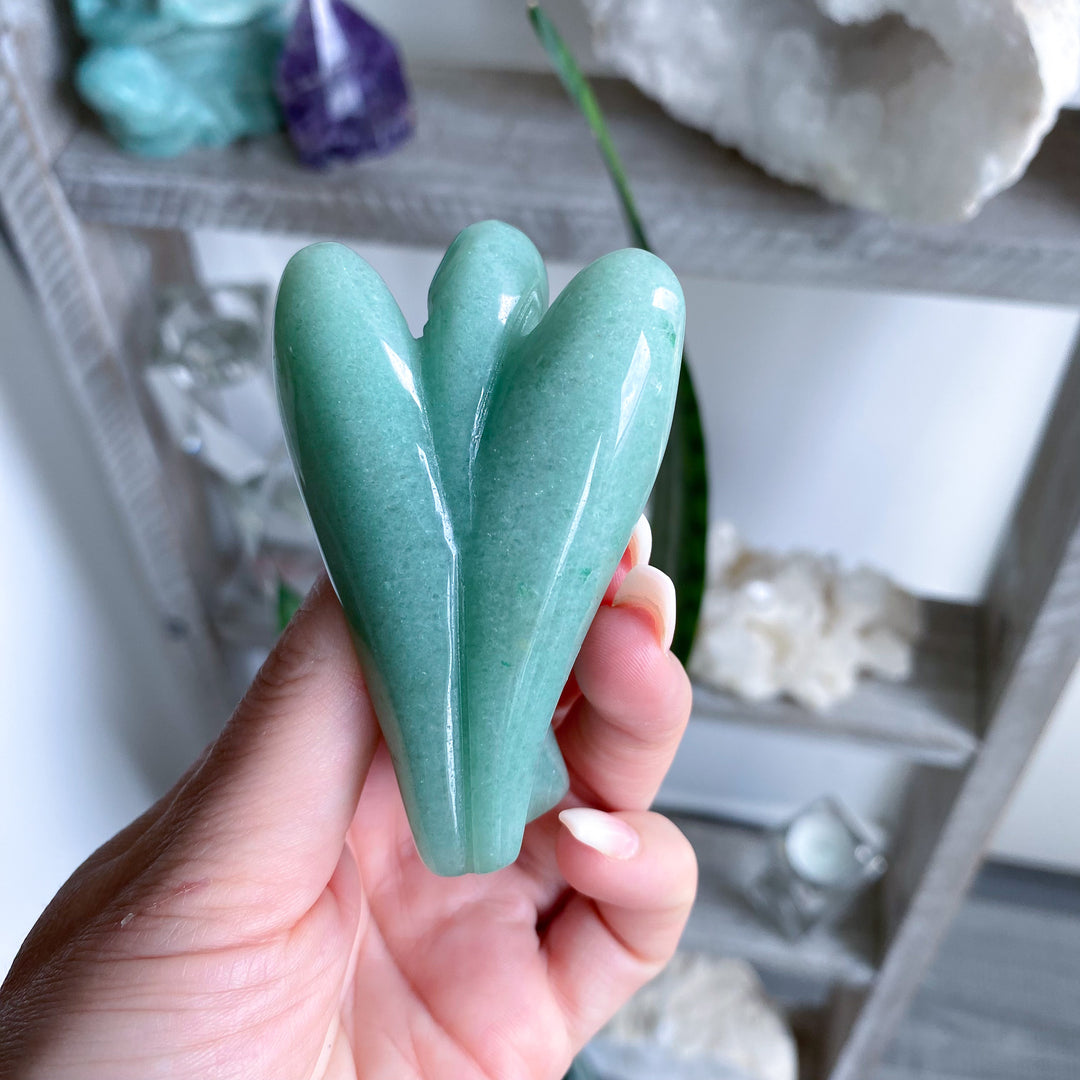 Green Aventurine Angel Carving 