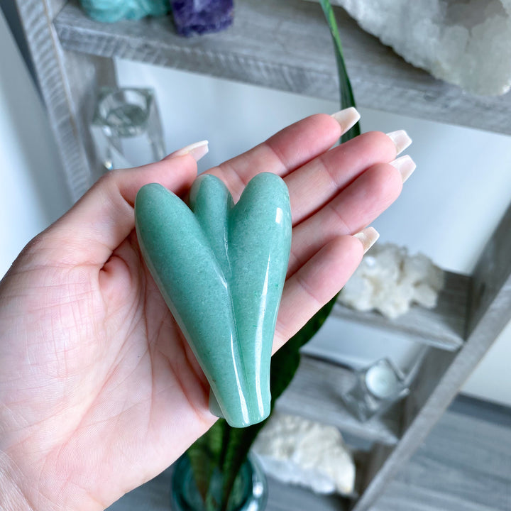 Green Aventurine Angel Carving 