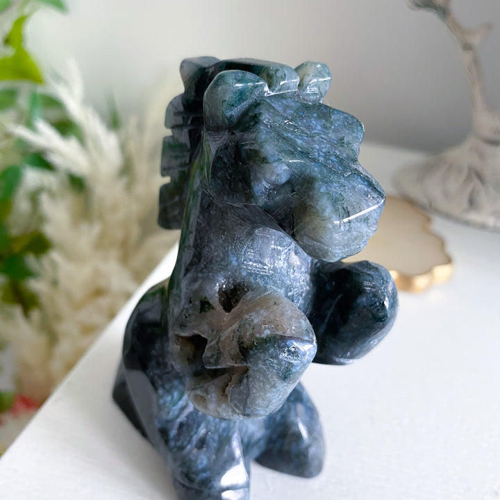 Dark Green Agate Horse 