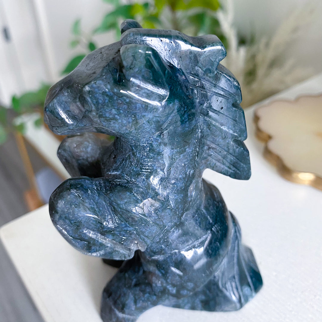 Dark Green Agate Horse 