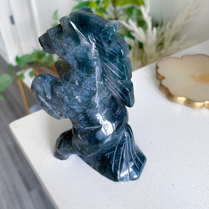 Dark Green Agate Horse 