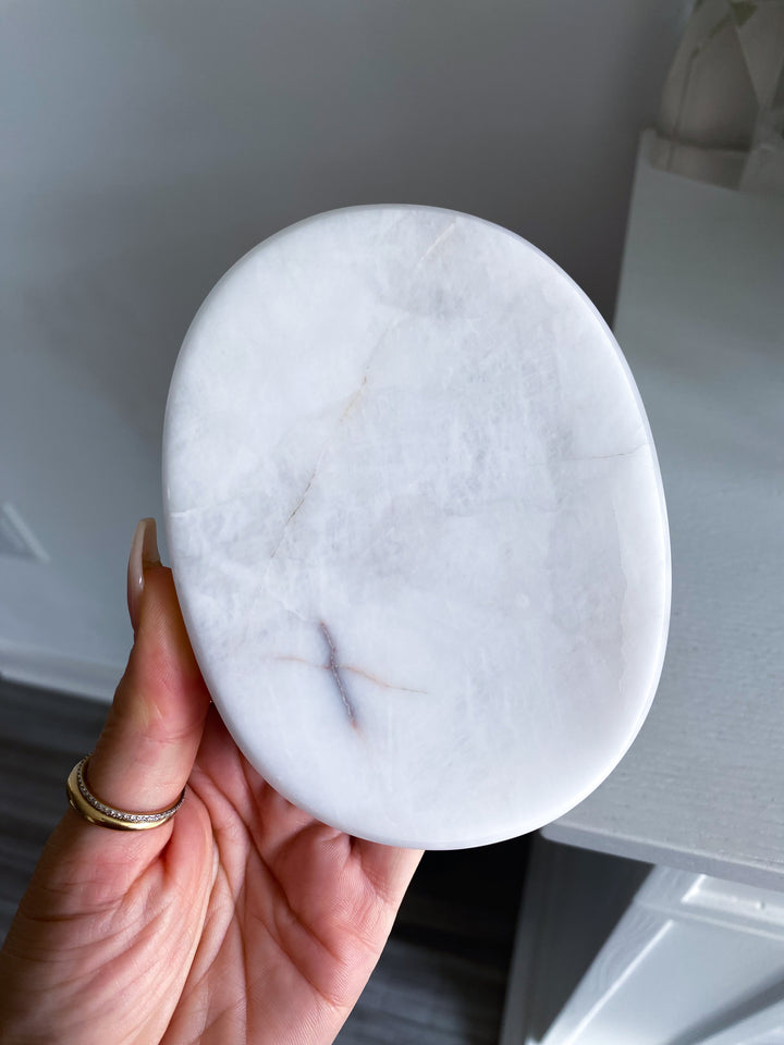 White Aventurine Bowl 4.5" x 3"