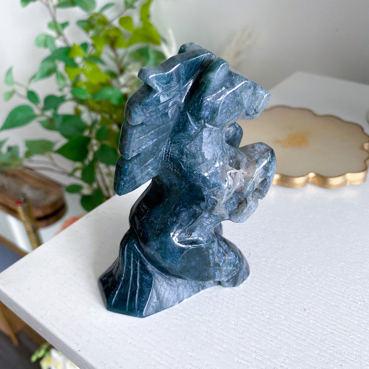 Dark Green Agate Horse 