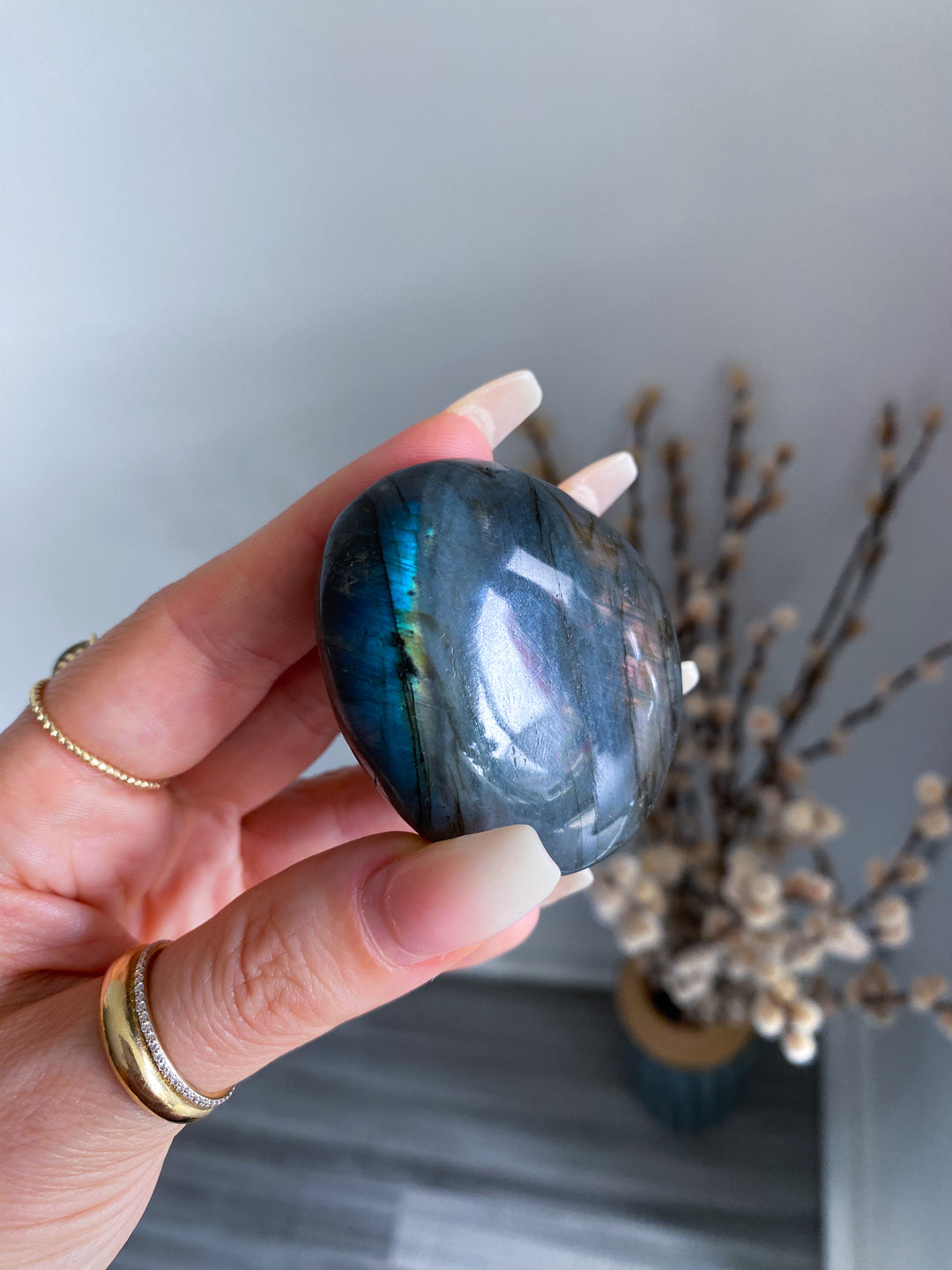 Tiger Blood Labradorite Palm