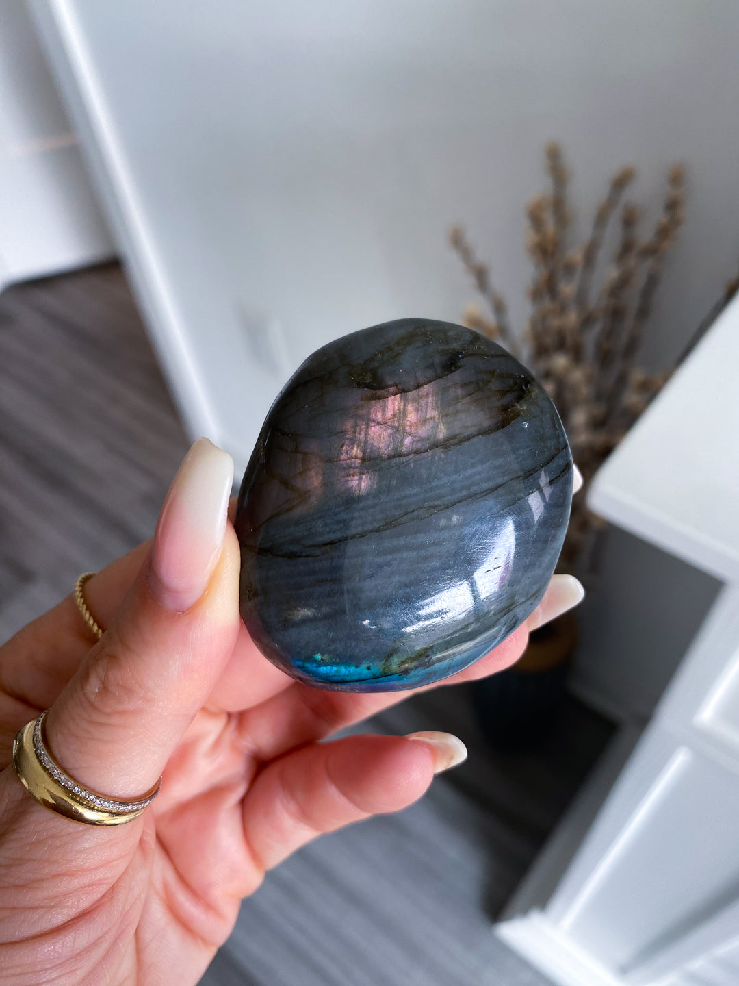 Tiger Blood Labradorite Palm