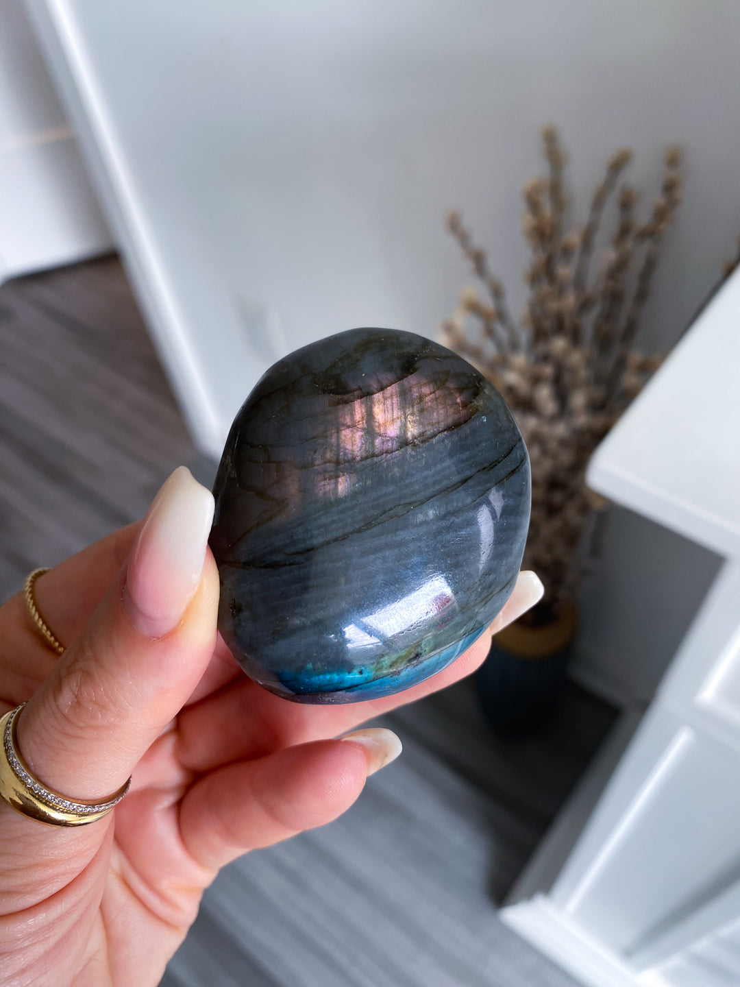 Tiger Blood Labradorite Palm