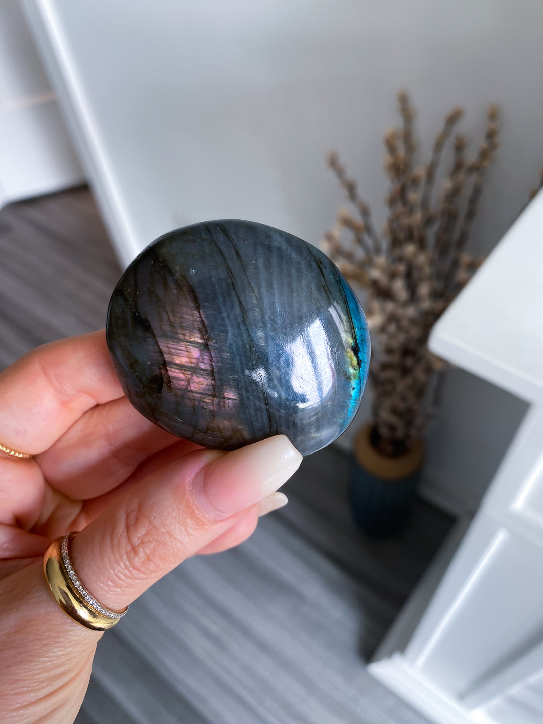 Tiger Blood Labradorite Palm