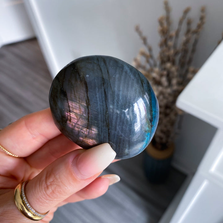 Tiger Blood Labradorite Palm