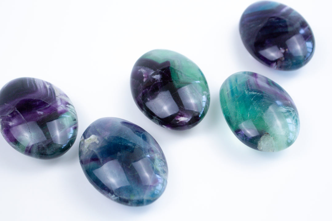 Imperfect Rainbow Fluorite Palm Stone