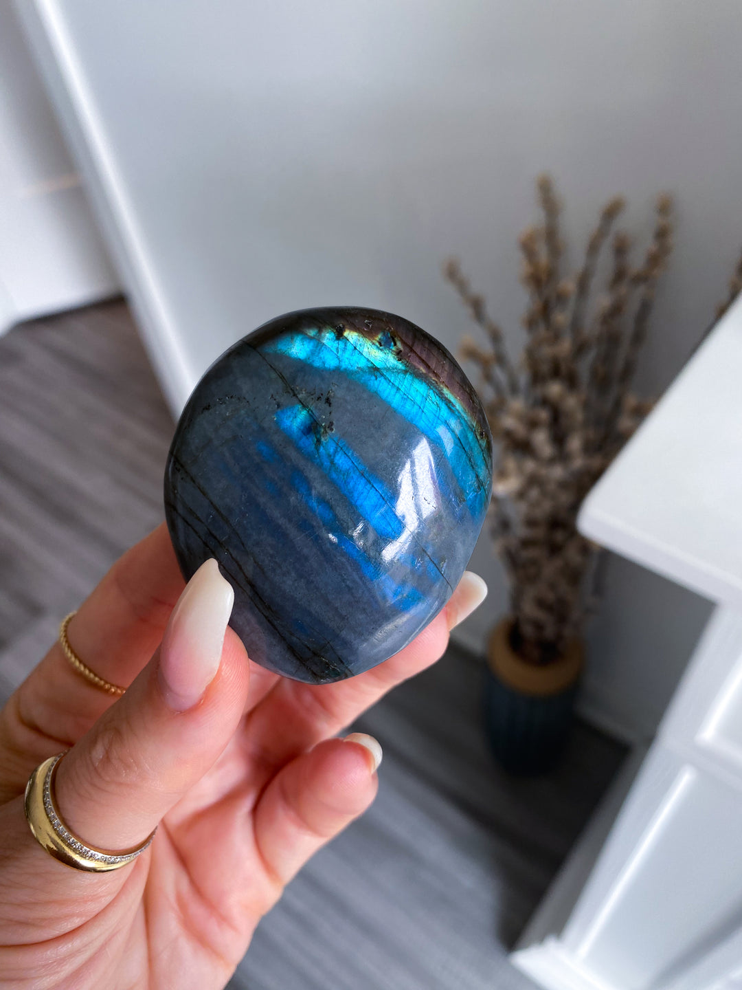 Tiger Blood Labradorite Palm