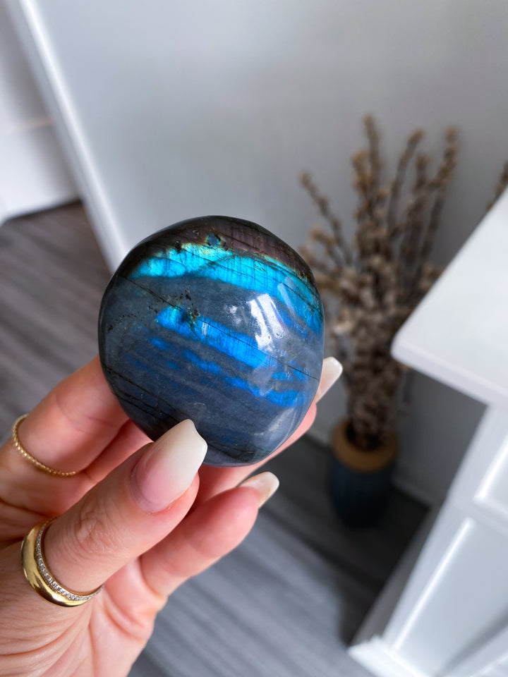 Tiger Blood Labradorite Palm