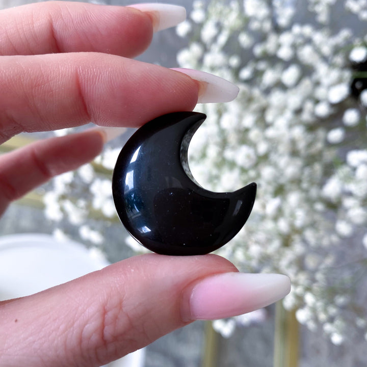 Black Obsidian Mini Moon