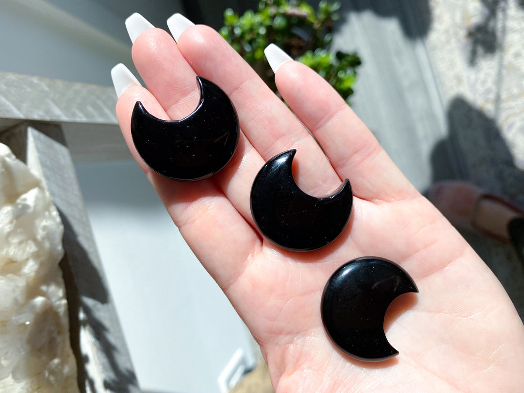 Black Obsidian Mini Moon