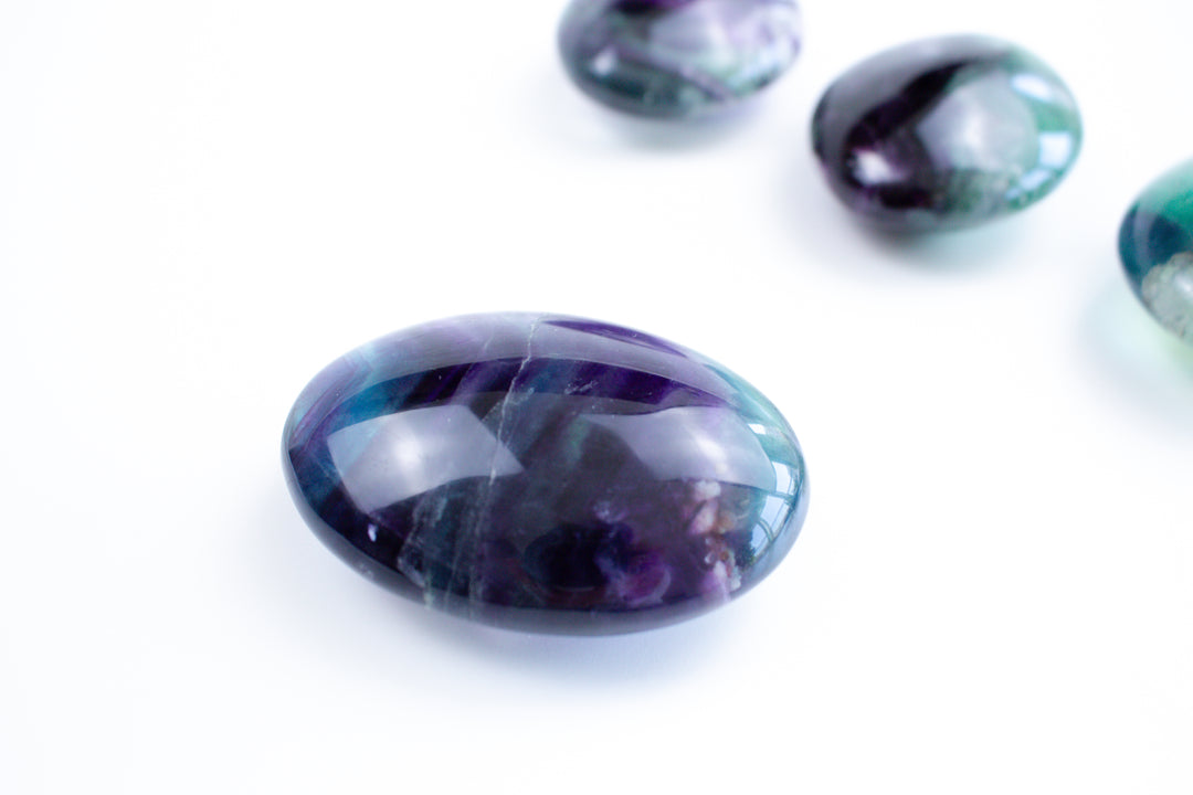Imperfect Rainbow Fluorite Palm Stone