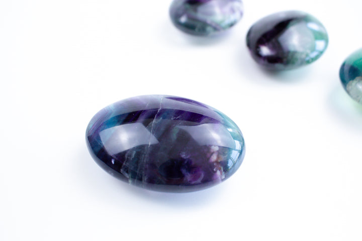 Imperfect Rainbow Fluorite Palm Stone