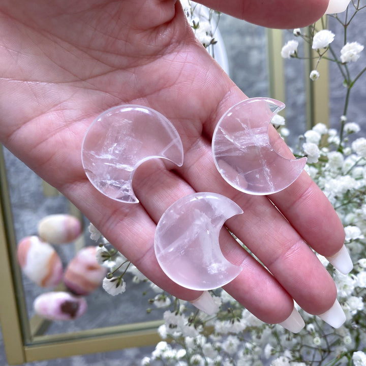 Clear Quartz Mini Moon 1": Amplify Intentions