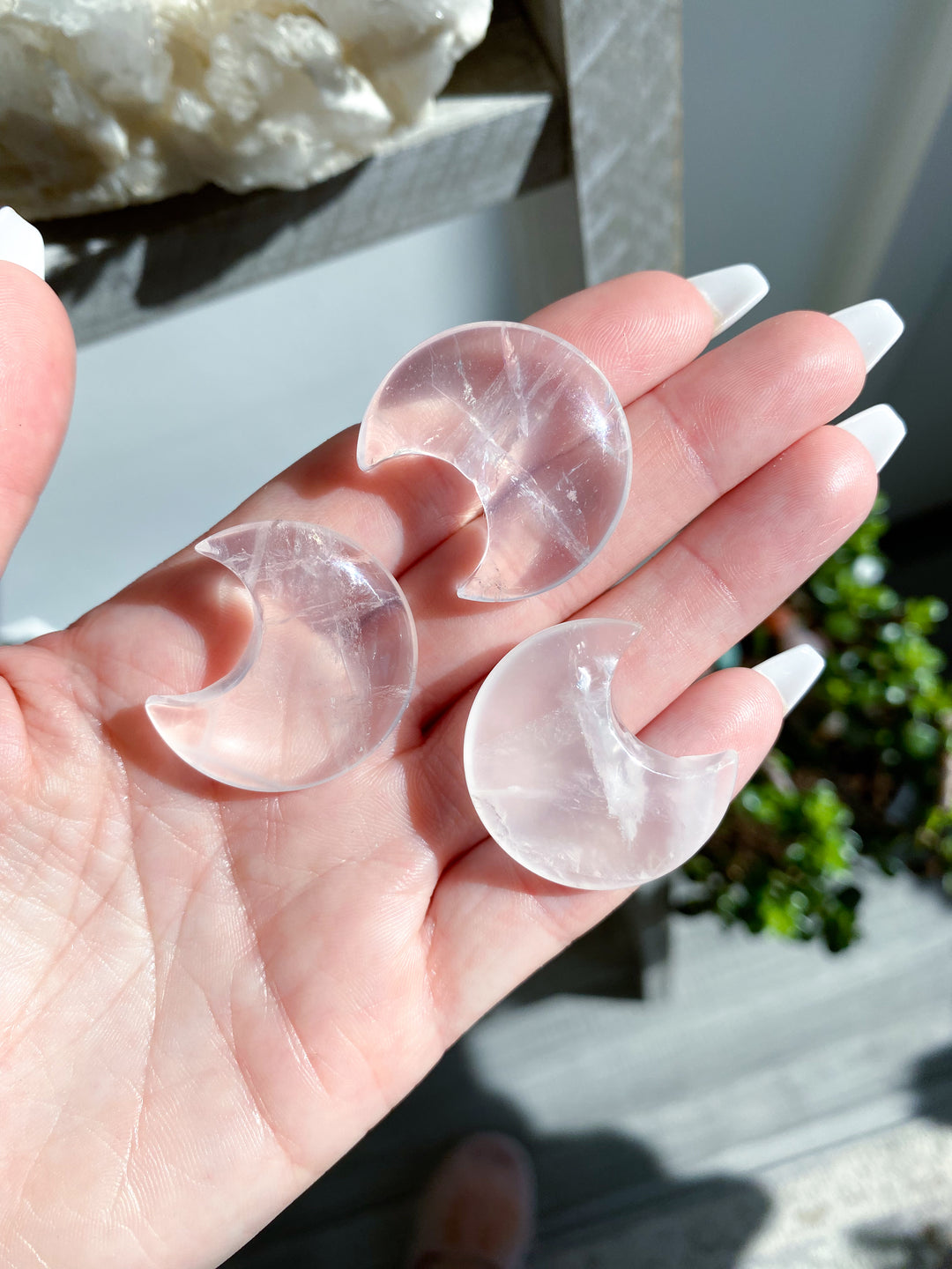 Clear Quartz Mini Moon 1": Amplify Intentions