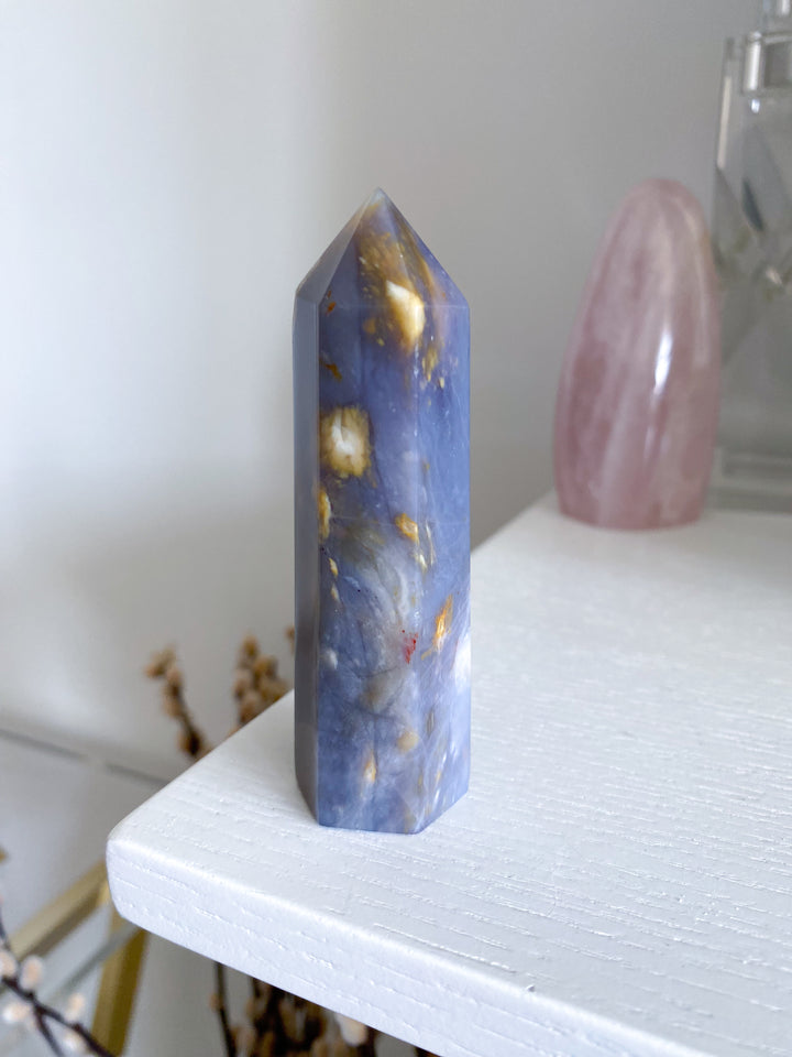 Purple Chalcedony Tower 4"