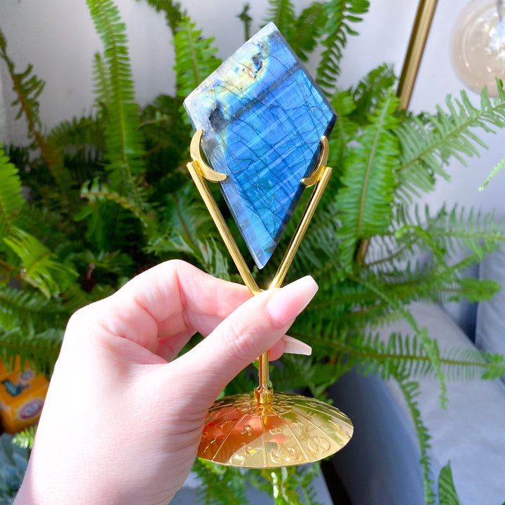 Labradorite Diamond on Stand - Get Exact Item