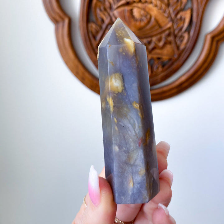 Purple Chalcedony Tower 4"