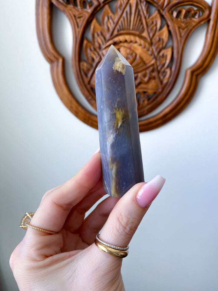 Purple Chalcedony Tower 4"