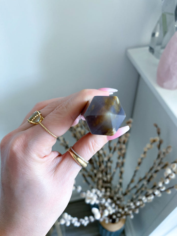 Purple Chalcedony Tower 4"