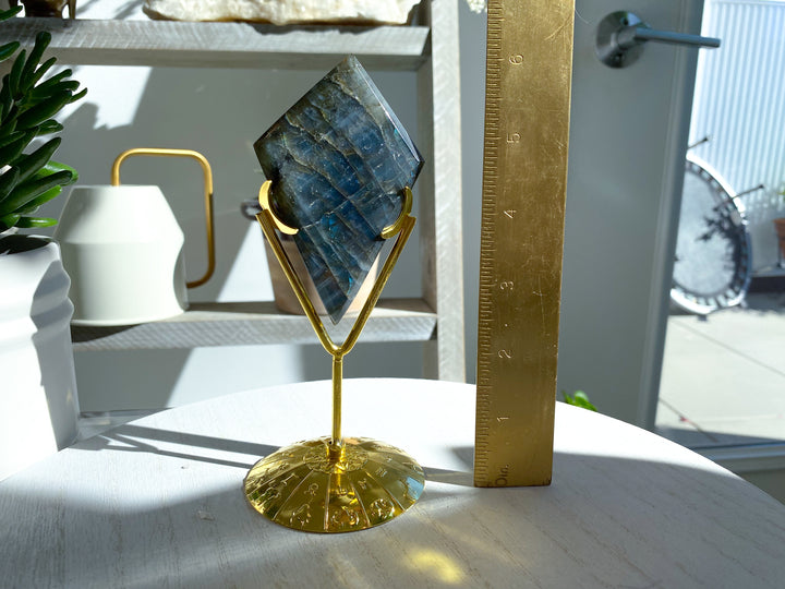 Labradorite Diamond on Stand - Get Exact Item