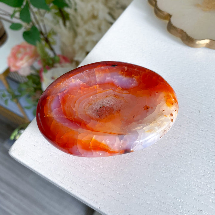 Small Carnelian Bowl w/ Druze 