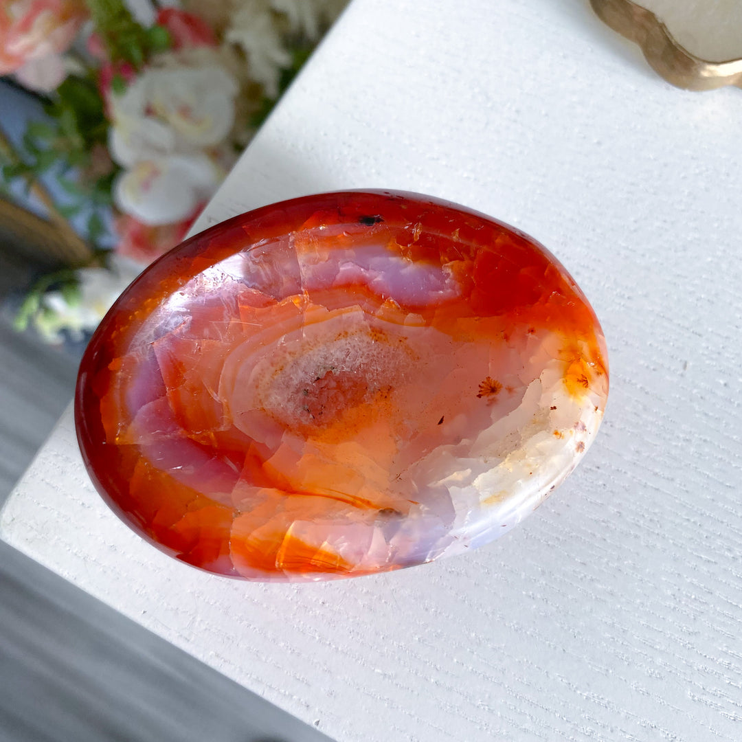 Small Carnelian Bowl w/ Druze 