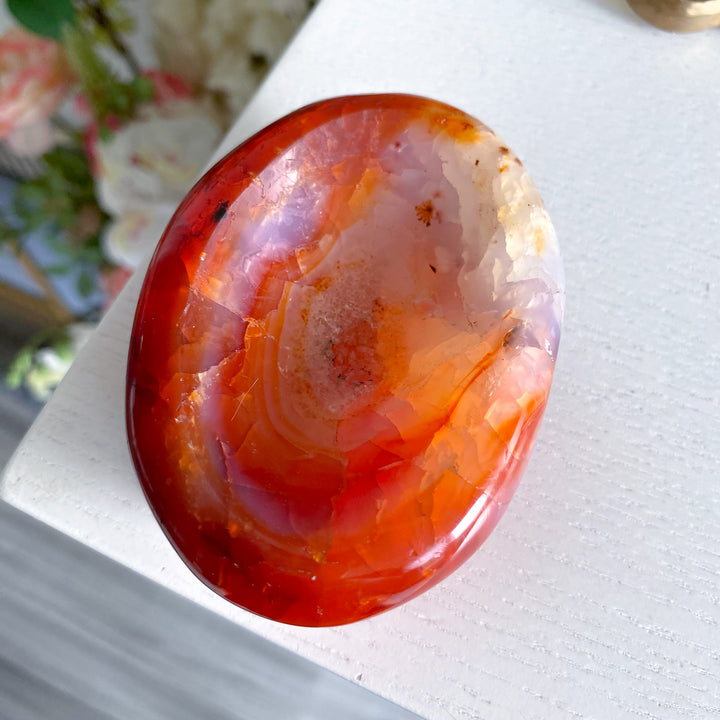 Small Carnelian Bowl w/ Druze 