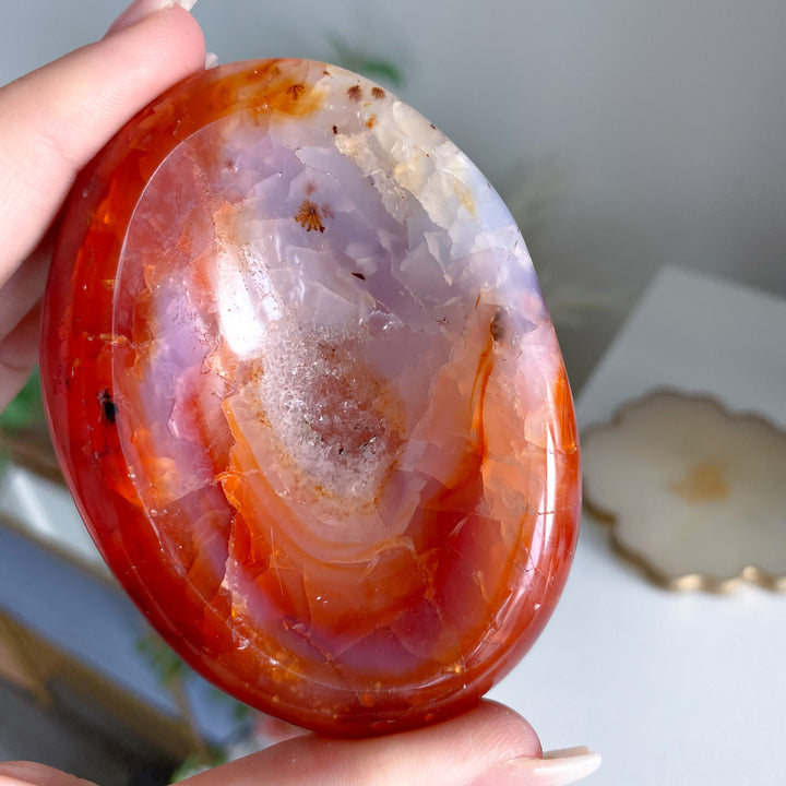 Small Carnelian Bowl w/ Druze 