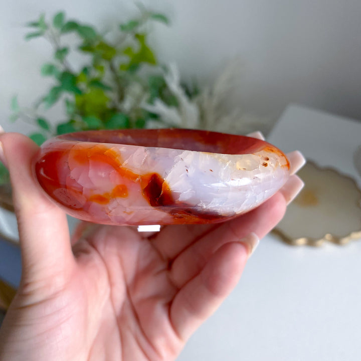 Small Carnelian Bowl w/ Druze 