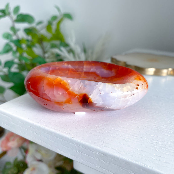 Small Carnelian Bowl w/ Druze 
