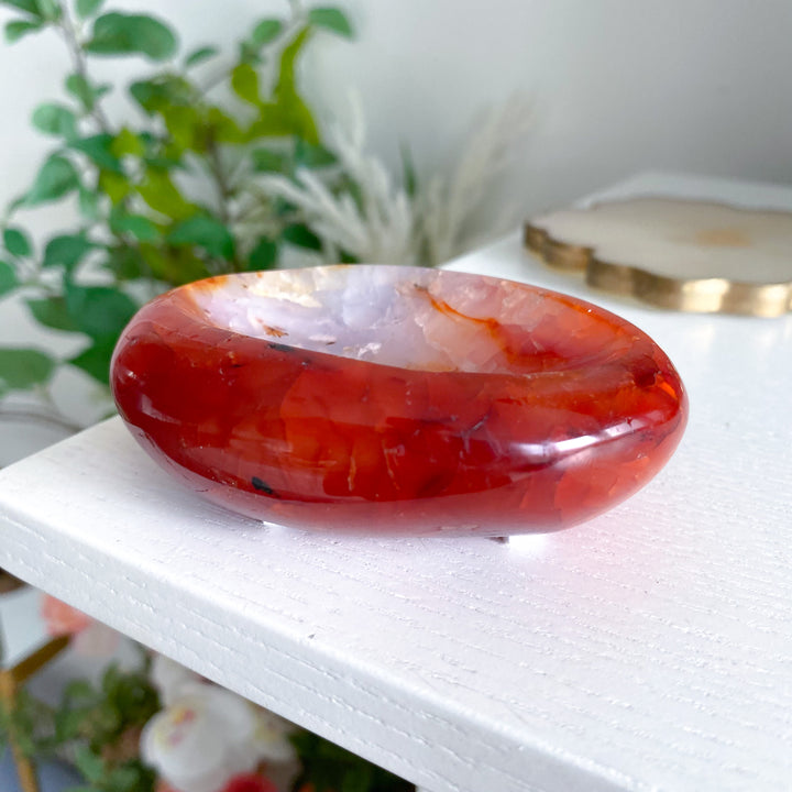 Small Carnelian Bowl w/ Druze 