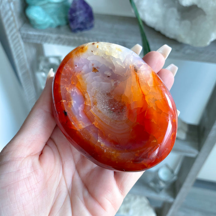 Small Carnelian Bowl w/ Druze 