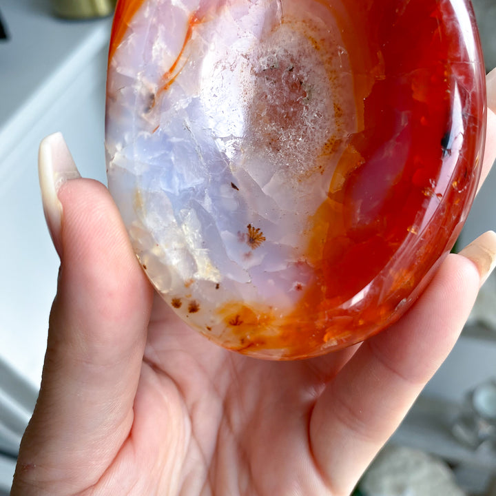 Small Carnelian Bowl w/ Druze 
