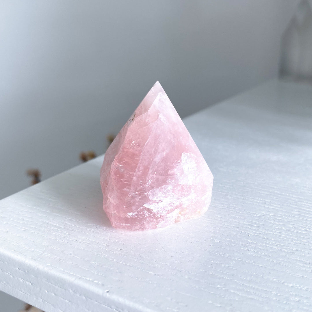 Small Rose Quartz Top Polish #1