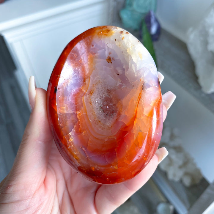 Small Carnelian Bowl w/ Druze 