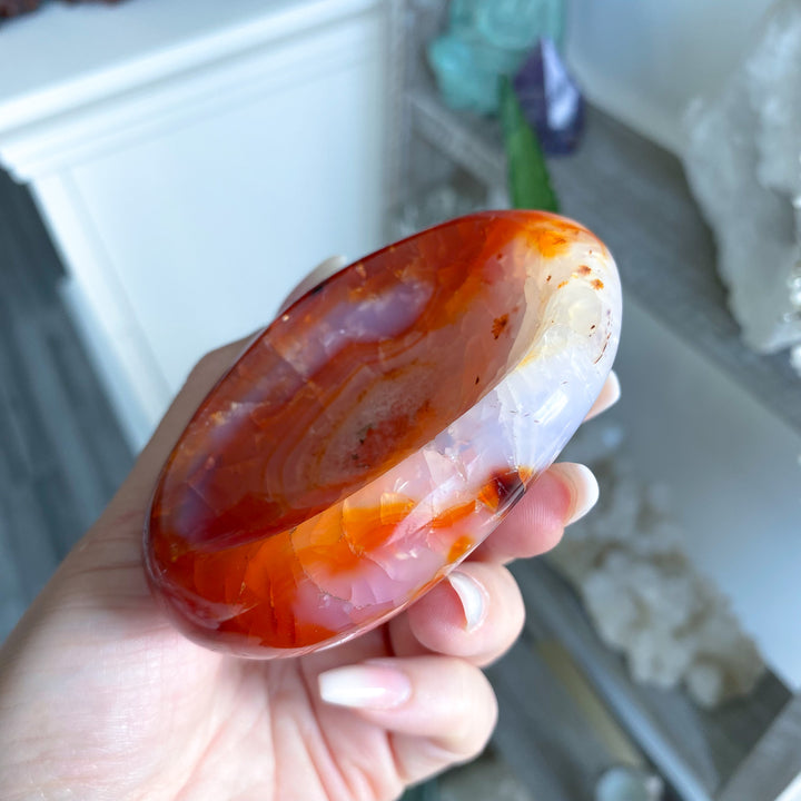 Small Carnelian Bowl w/ Druze 