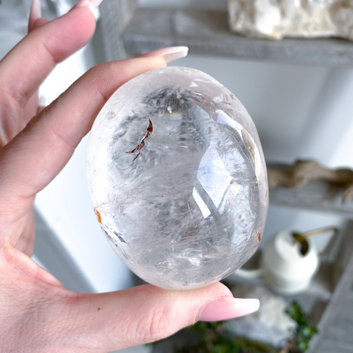 Jumbo Clear Quartz Palm #2 - Inclusions