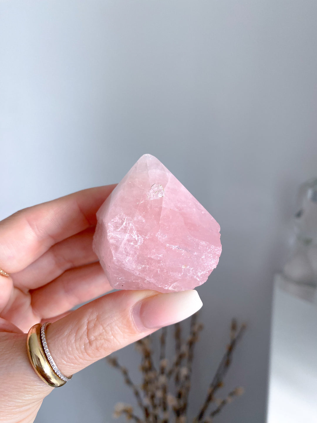 Small Rose Quartz Top Polish #1