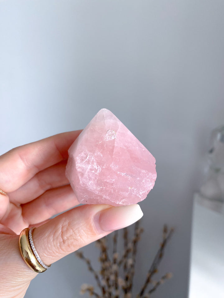 Small Rose Quartz Top Polish #1