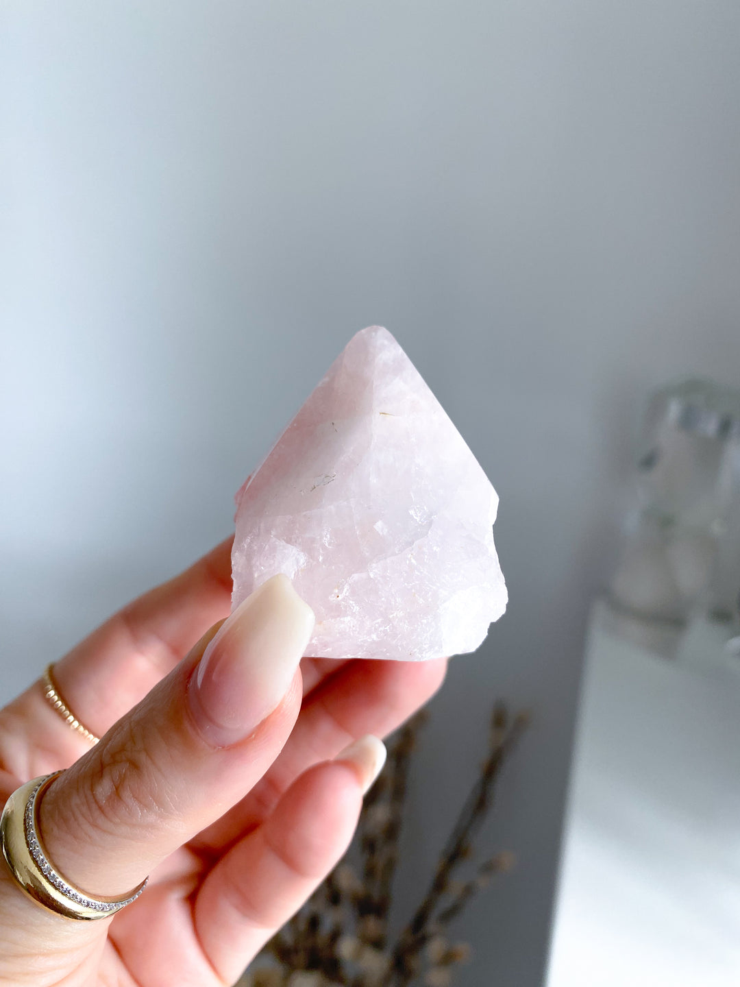 Small Rose Quartz Top Polish #1
