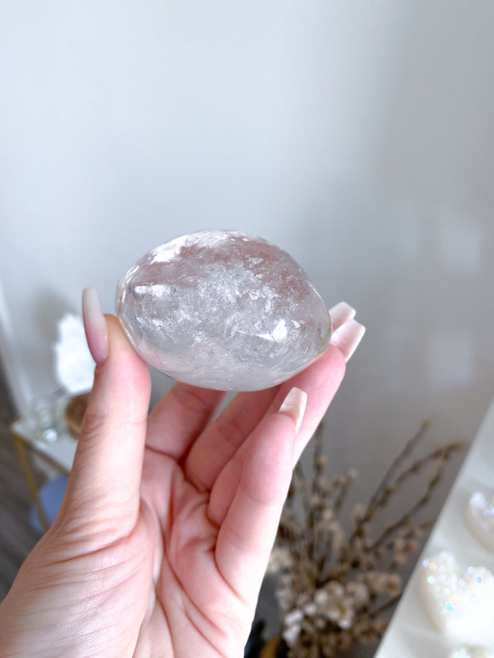 Jumbo Clear Quartz Palm #2 - Inclusions