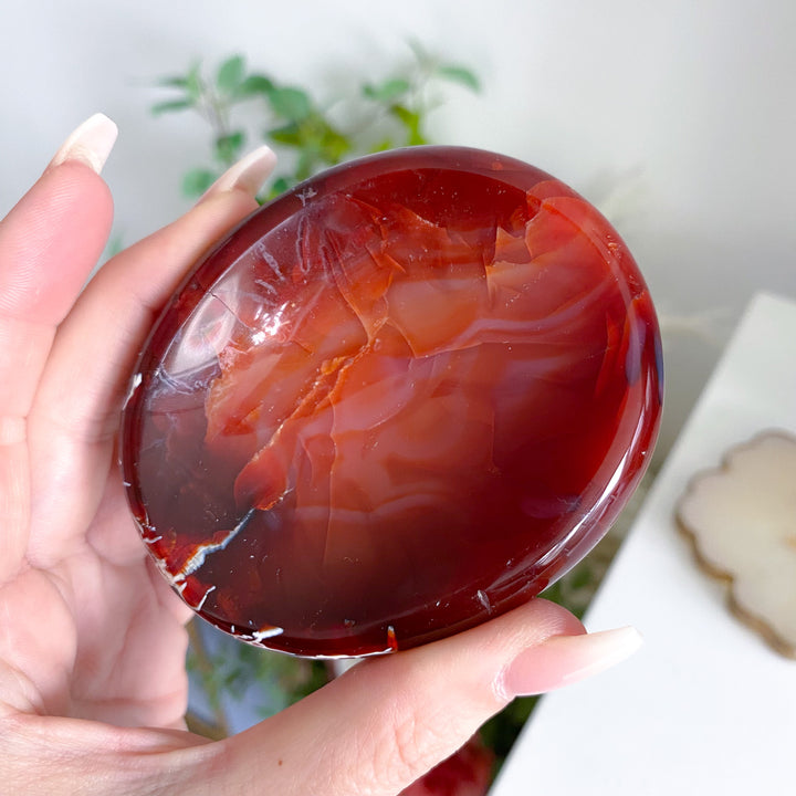 White Sided Small Carnelian Bowl 