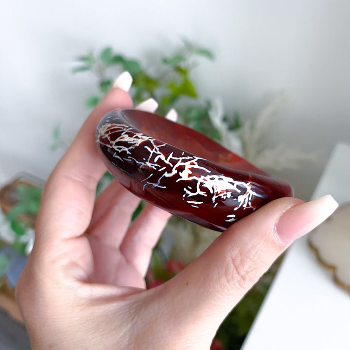 White Sided Small Carnelian Bowl 