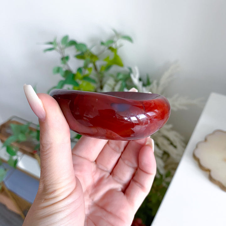 White Sided Small Carnelian Bowl 