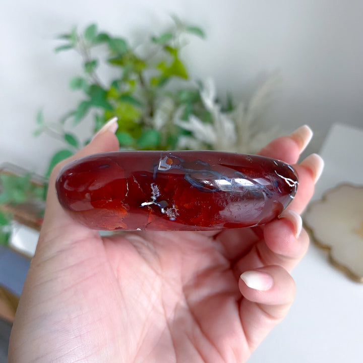 White Sided Small Carnelian Bowl 